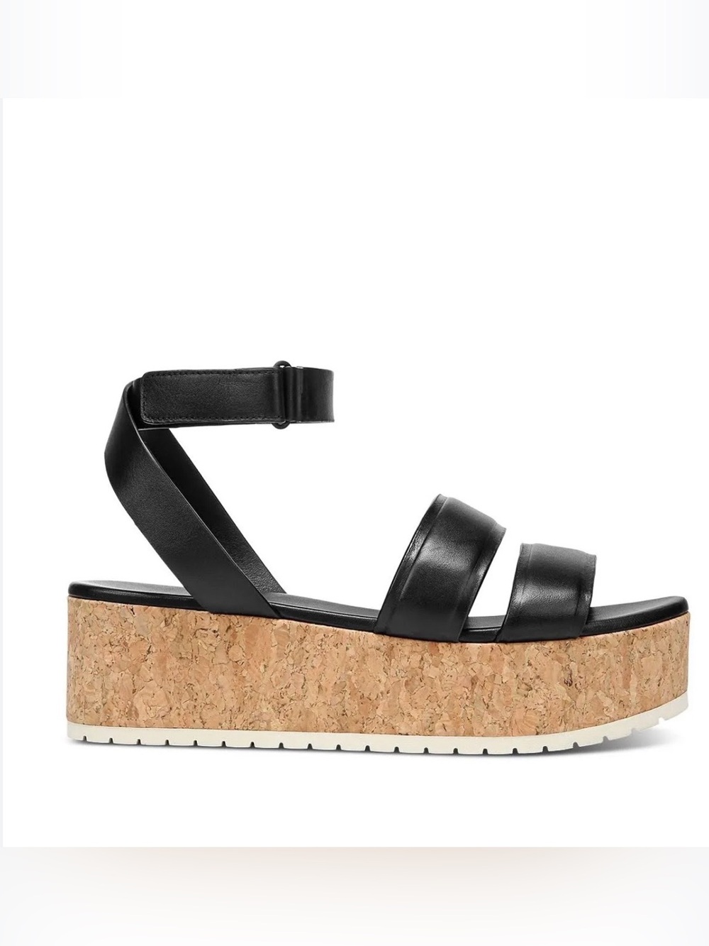 Vince Jet Cork Platform Ankle-Strap Sandal